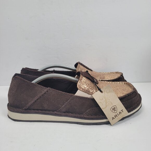 Ariat Women's Cruiser Metallic Copper Floral Slip On Shoes 10042528 US Size 8.5B - Picture 1 of 8